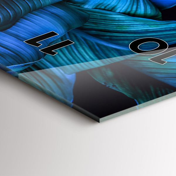 Modern vertical wall clock Tropical nature