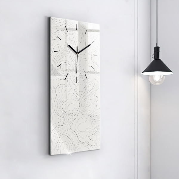 Modern vertical wall clock Abstraction spots