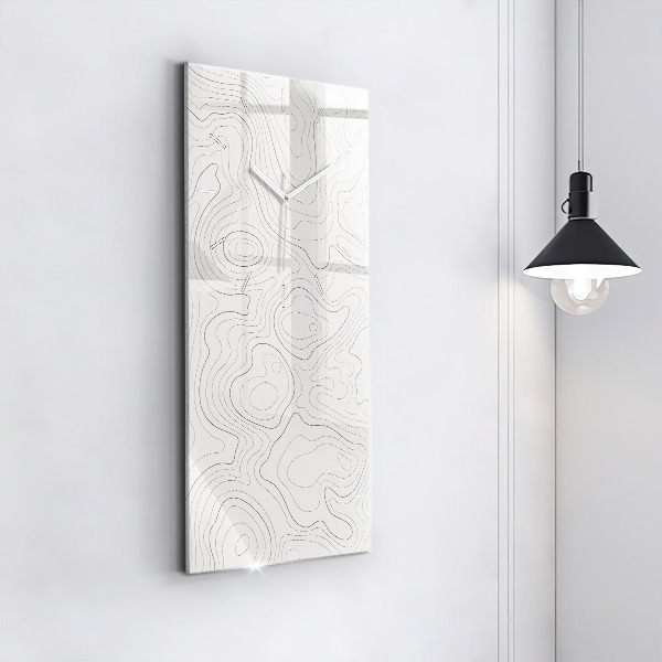 Modern vertical wall clock Abstraction spots