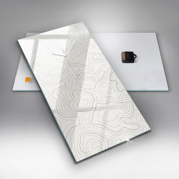 Modern vertical wall clock Abstraction spots