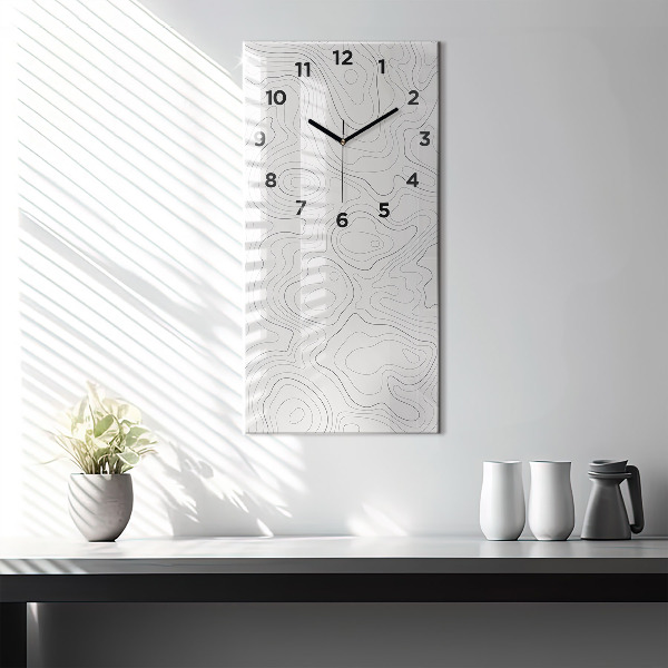 Modern vertical wall clock Abstraction spots