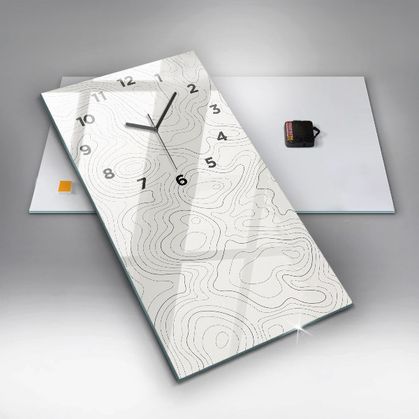 Modern vertical wall clock Abstraction spots
