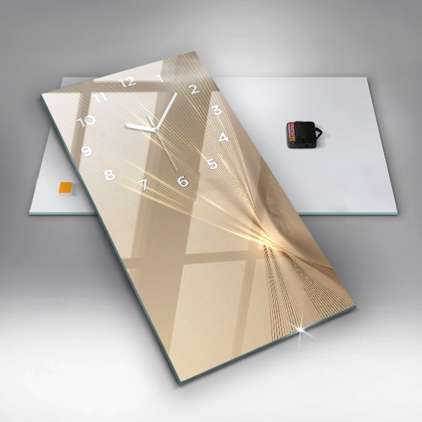 Modern vertical wall clock Abstract light