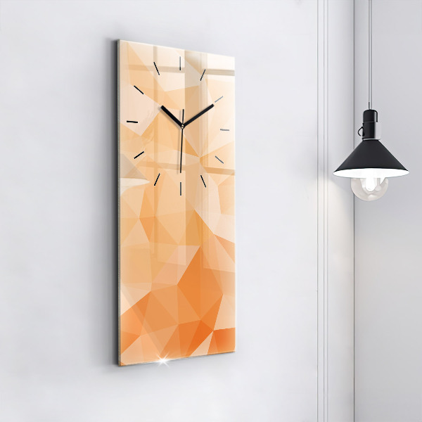 Modern vertical wall clock Abstraction triangles