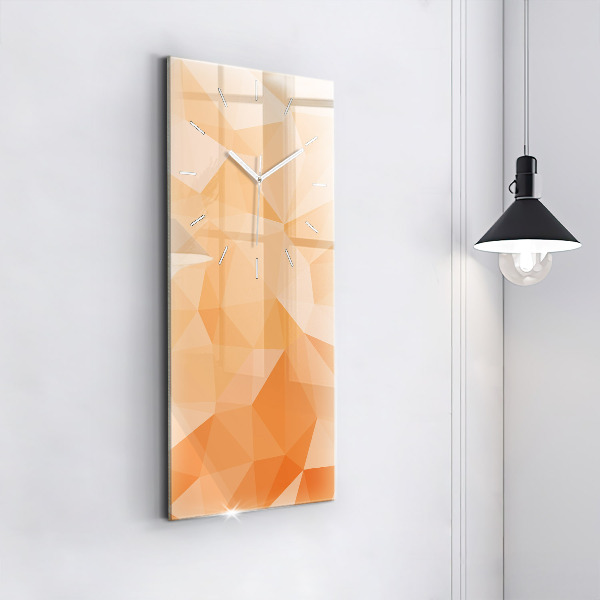 Modern vertical wall clock Abstraction triangles