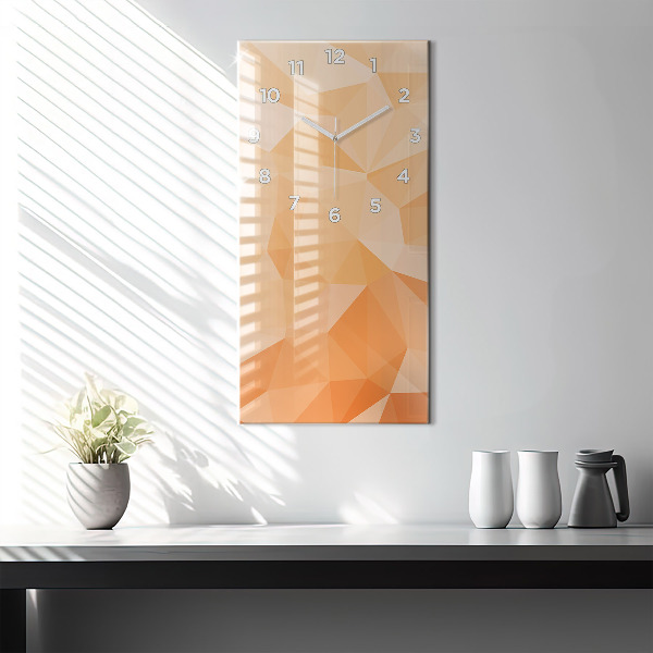 Modern vertical wall clock Abstraction triangles