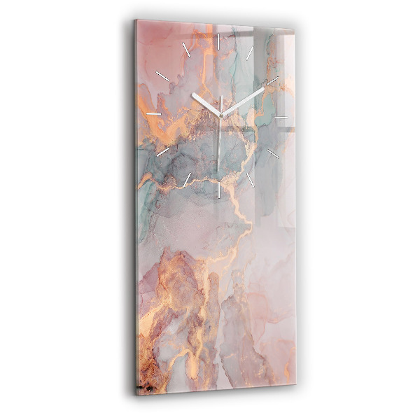 Modern vertical wall clock Marble texture
