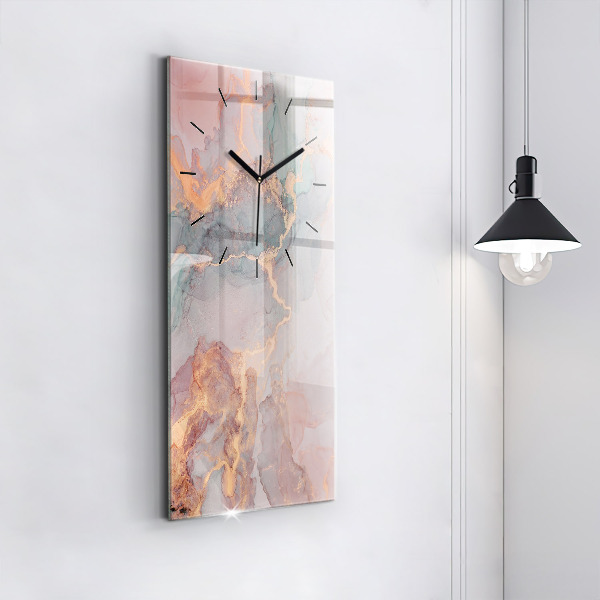 Modern vertical wall clock Marble texture