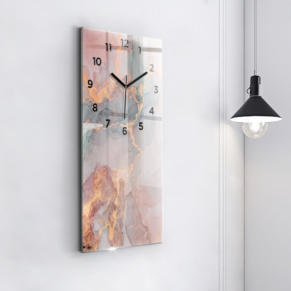 Modern vertical wall clock Marble texture