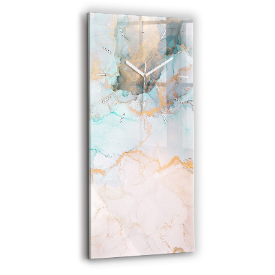 Modern vertical wall clock Abstract painting