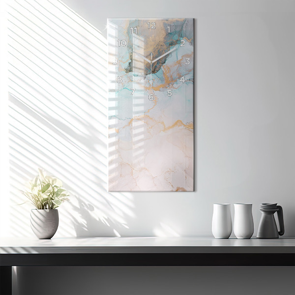 Modern vertical wall clock Abstract painting