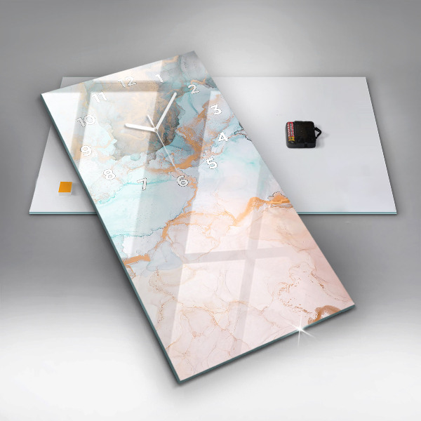 Modern vertical wall clock Abstract painting