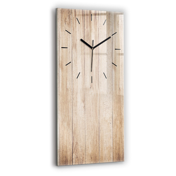Modern vertical wall clock Wooden texture