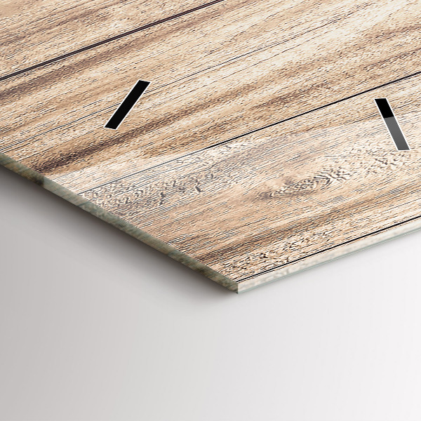 Modern vertical wall clock Wooden texture