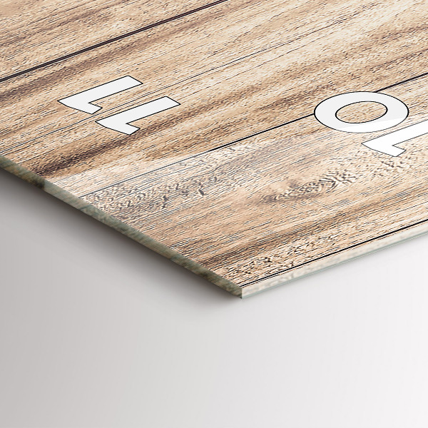 Modern vertical wall clock Wooden texture