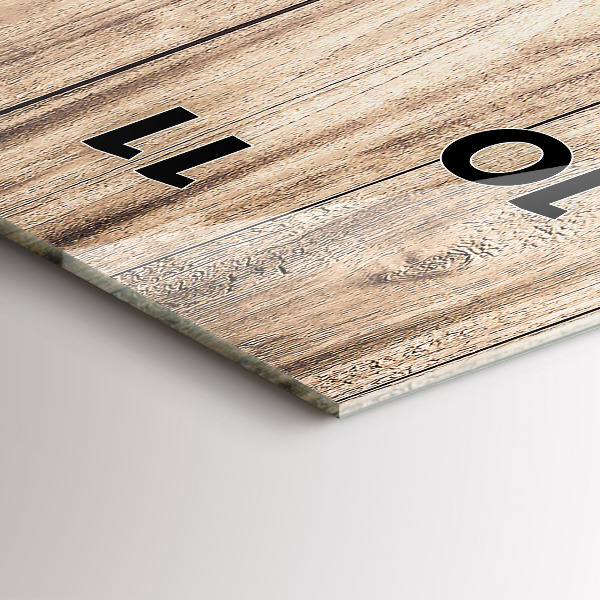 Modern vertical wall clock Wooden texture