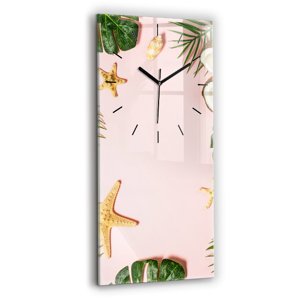 Modern vertical wall clock Summer mood
