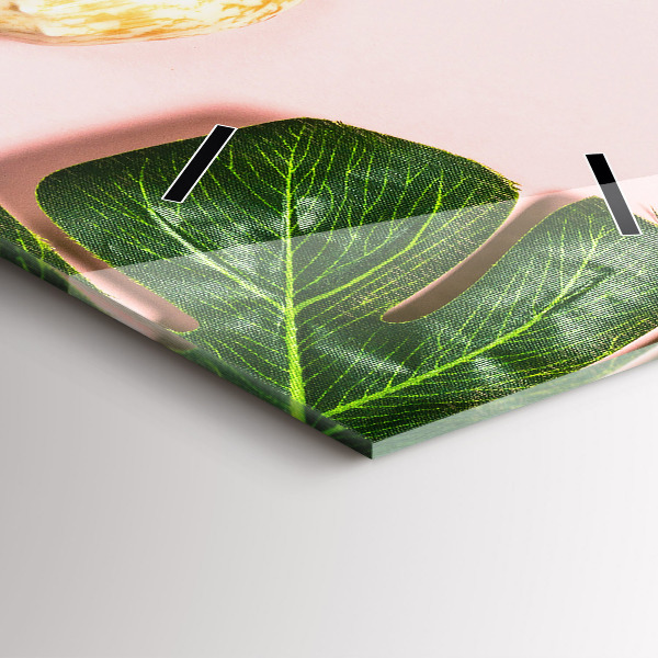 Modern vertical wall clock Summer mood