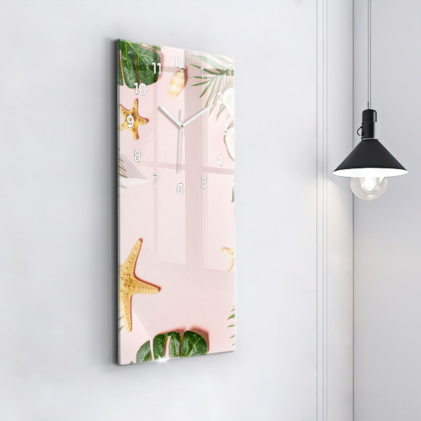 Modern vertical wall clock Summer mood