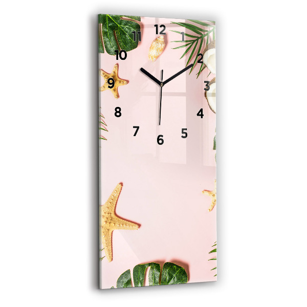 Modern vertical wall clock Summer mood
