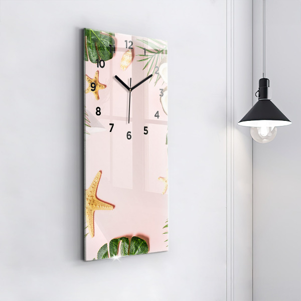 Modern vertical wall clock Summer mood