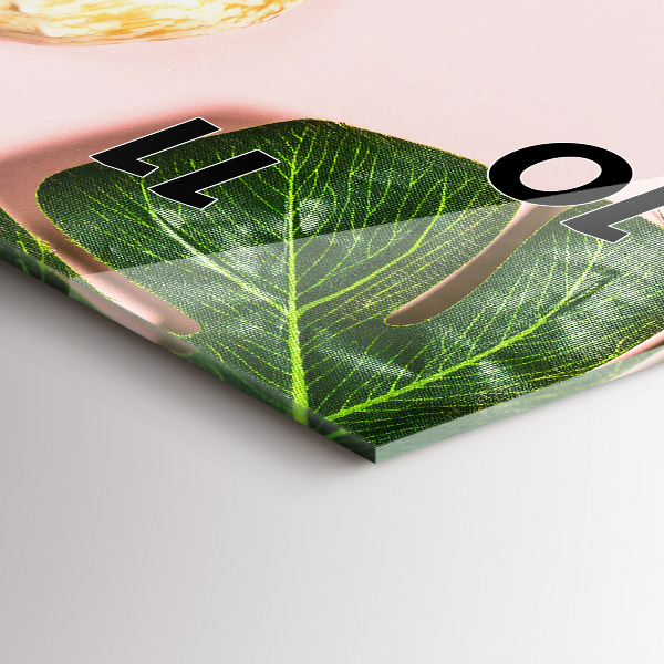 Modern vertical wall clock Summer mood