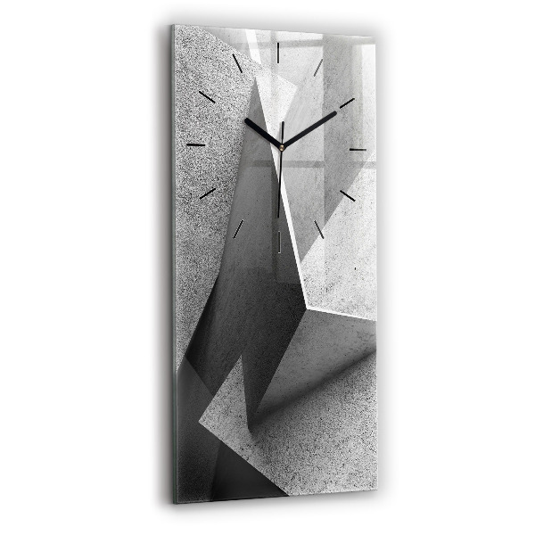 Modern vertical wall clock Abstraction triangles