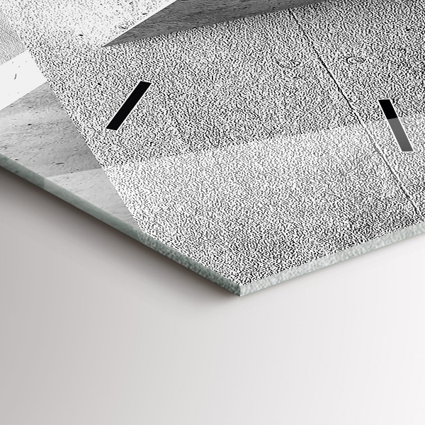 Modern vertical wall clock Abstraction triangles