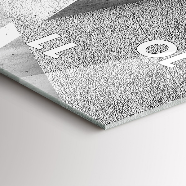 Modern vertical wall clock Abstraction triangles
