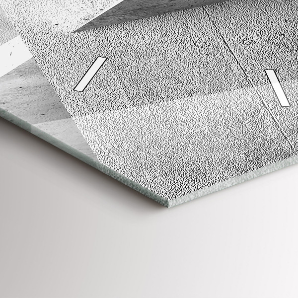 Modern vertical wall clock Abstraction triangles
