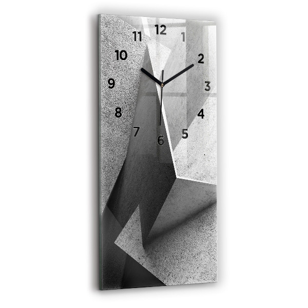 Modern vertical wall clock Abstraction triangles