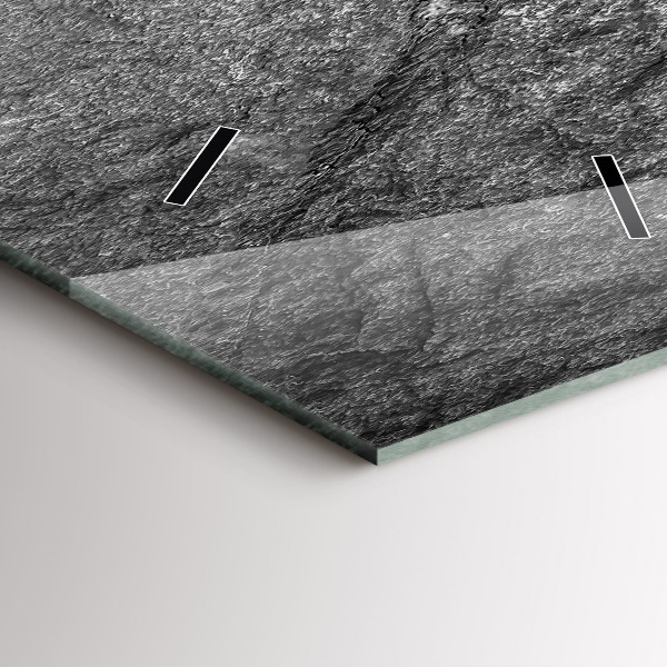 Modern vertical wall clock Volcanic rock