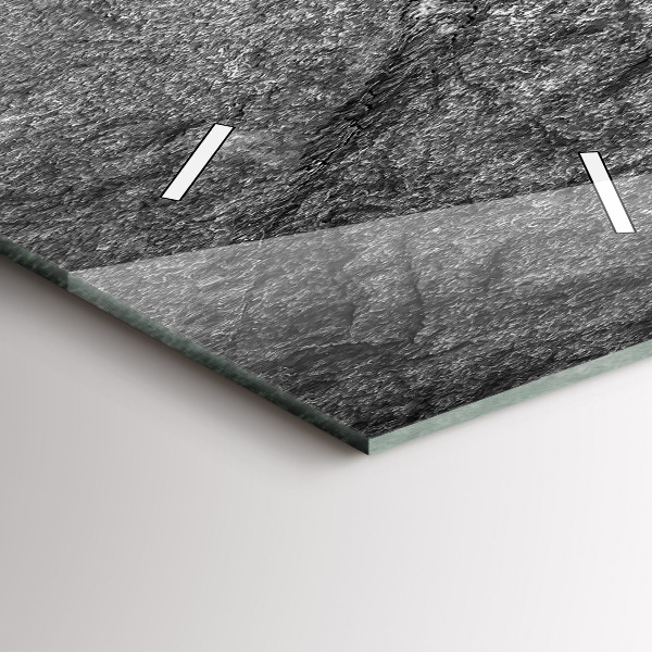 Modern vertical wall clock Volcanic rock