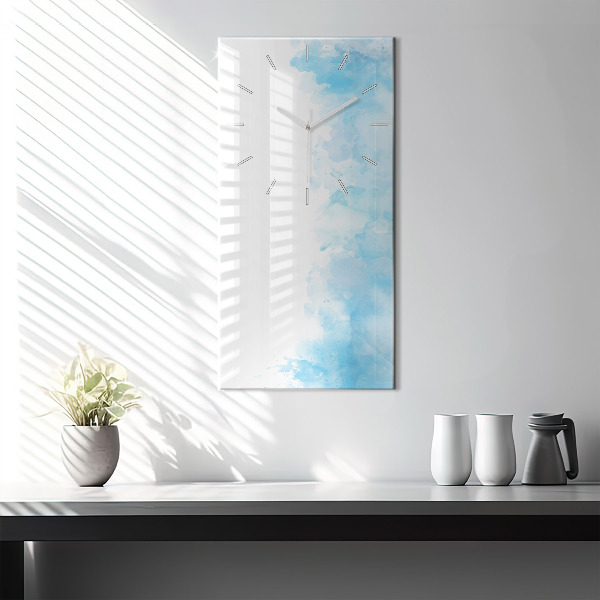 Modern vertical wall clock Painted spots