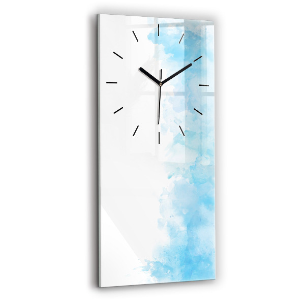 Modern vertical wall clock Painted spots