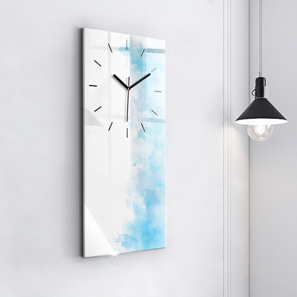 Modern vertical wall clock Painted spots