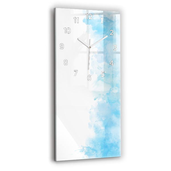 Modern vertical wall clock Painted spots