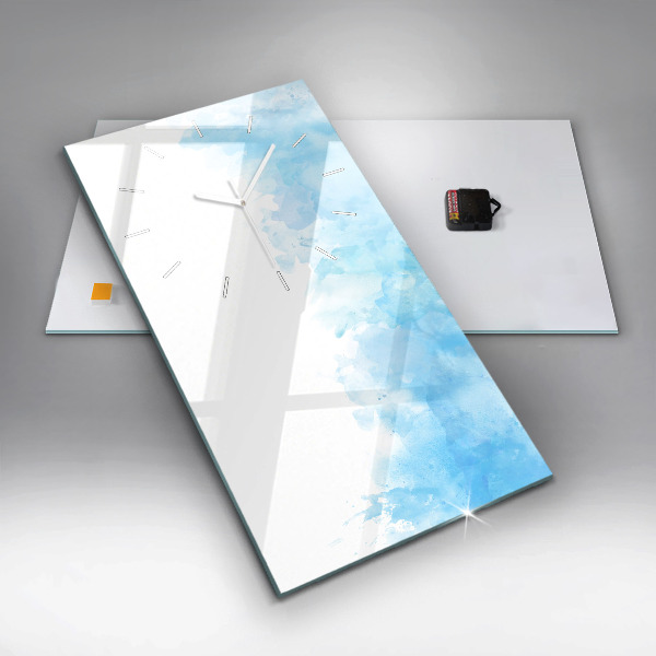 Modern vertical wall clock Painted spots