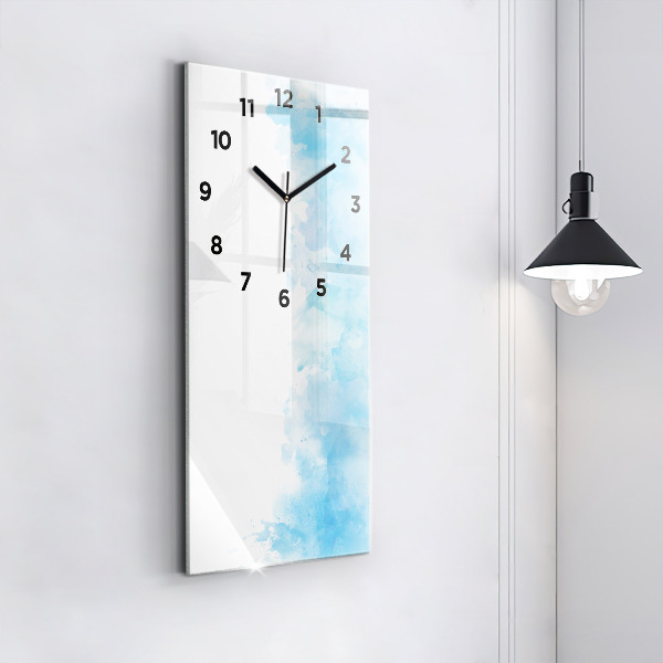 Modern vertical wall clock Painted spots