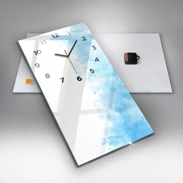 Modern vertical wall clock Painted spots