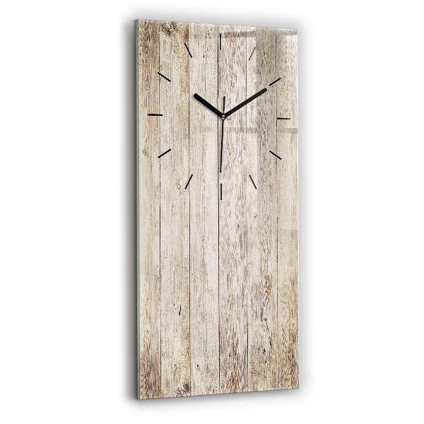 Modern vertical wall clock Wooden panels