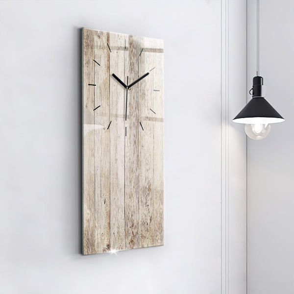 Modern vertical wall clock Wooden panels