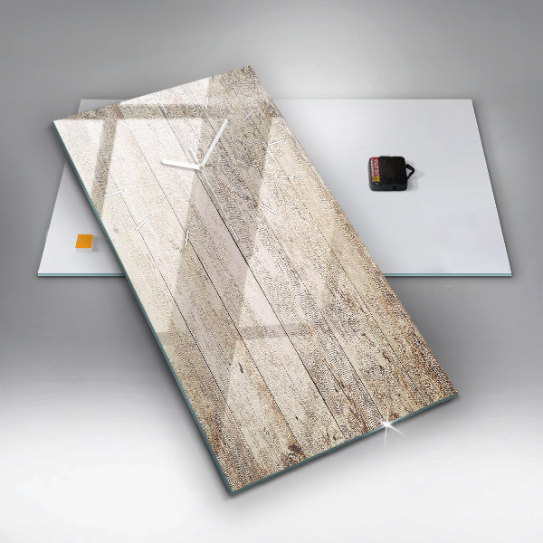 Modern vertical wall clock Wooden panels