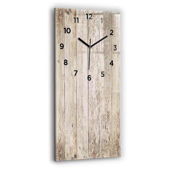 Modern vertical wall clock Wooden panels
