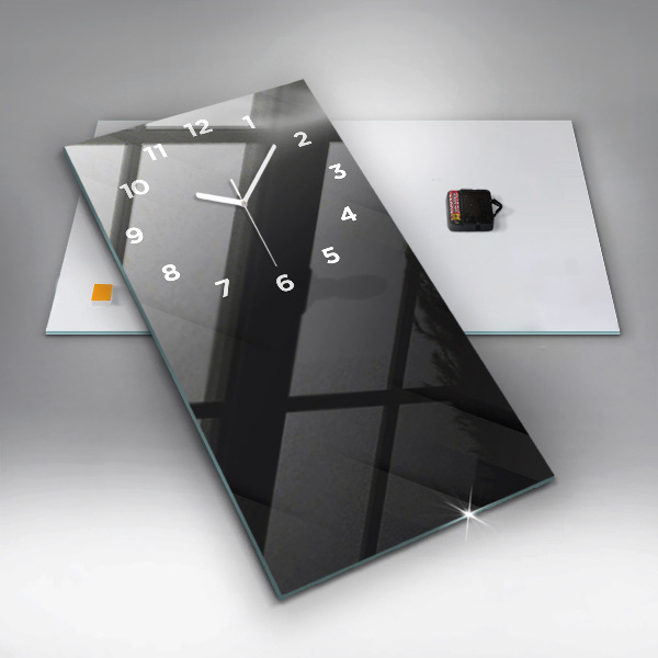 Modern vertical wall clock Dark wall pattern