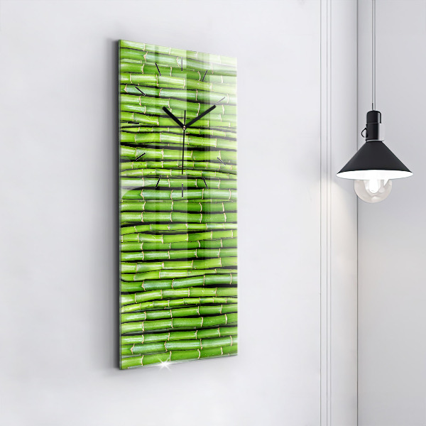 Modern vertical wall clock Asian Bamboo
