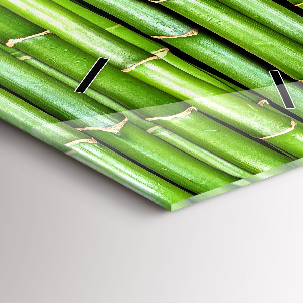 Modern vertical wall clock Asian Bamboo