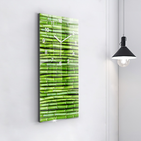 Modern vertical wall clock Asian Bamboo