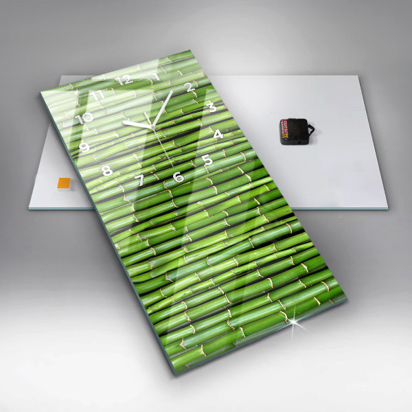 Modern vertical wall clock Asian Bamboo