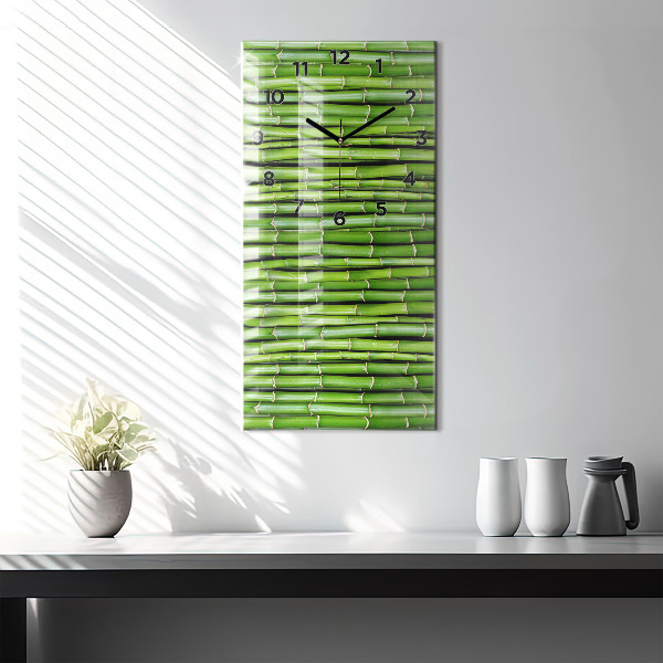 Modern vertical wall clock Asian Bamboo